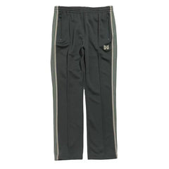 Needles Style Embroidered Butterfly Side-Stripe Track Pants - Dark Grey/Light Grey