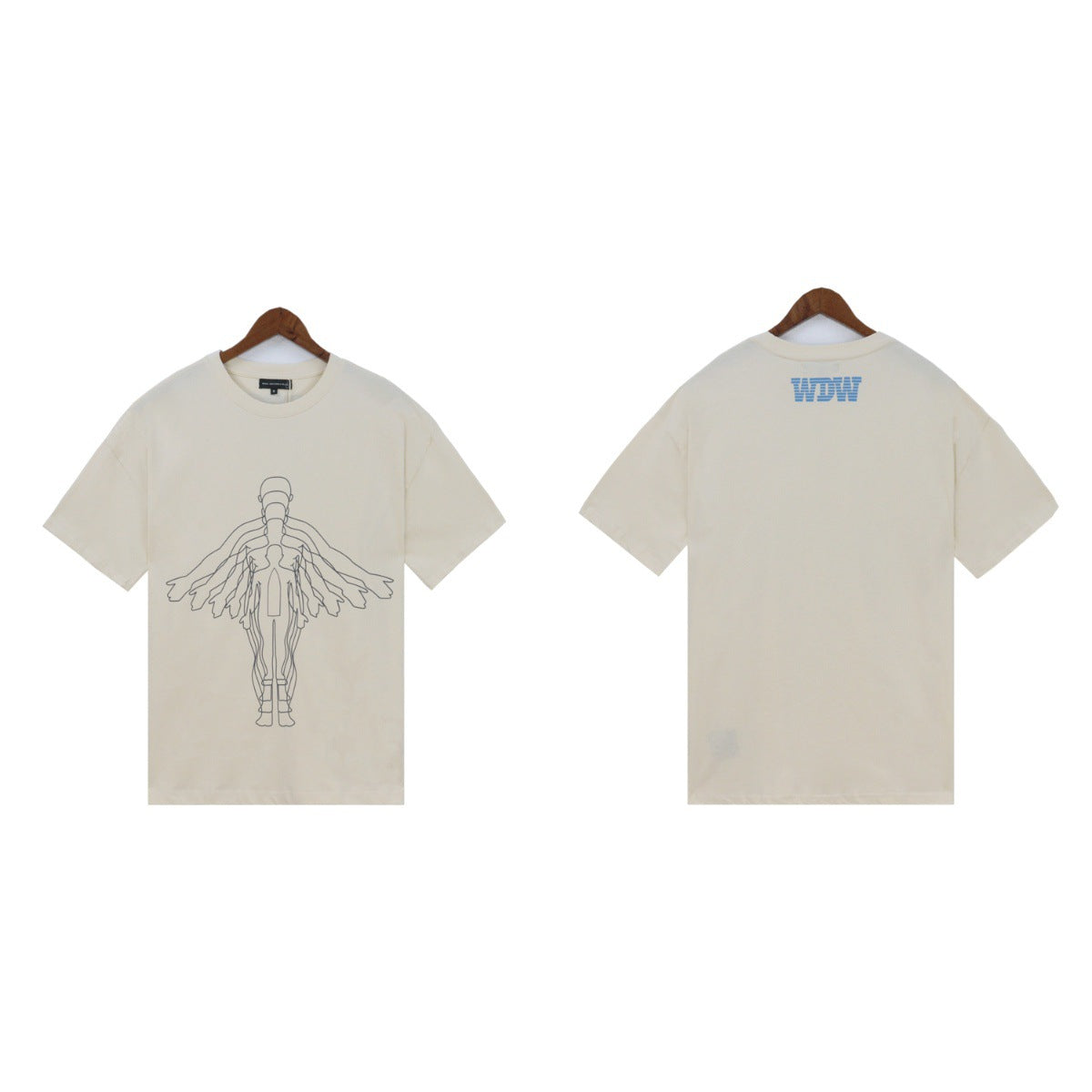 Who Decides War Winged Anatomy Graphic T-Shirt - Off-White/Black