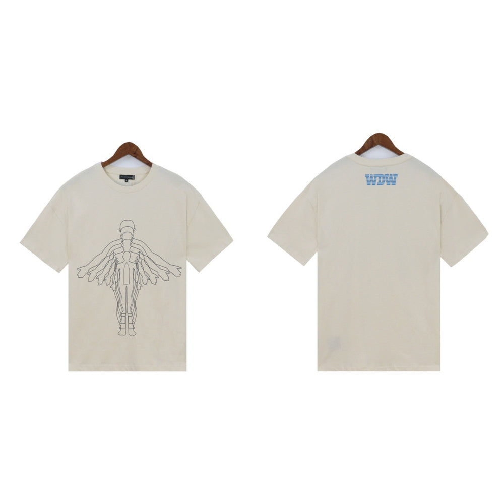 Who Decides War Winged Anatomy Graphic T-Shirt - Off-White/Black