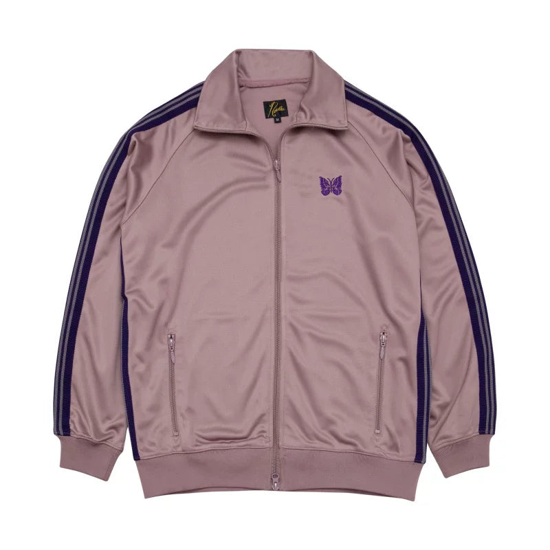 Needles Style Embroidered Butterfly Track Jacket - Dusty Mauve/Purple