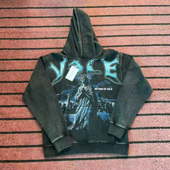 Vale Forever Return of Vale Statue of Liberty Graphic Vintage Wash Hoodie