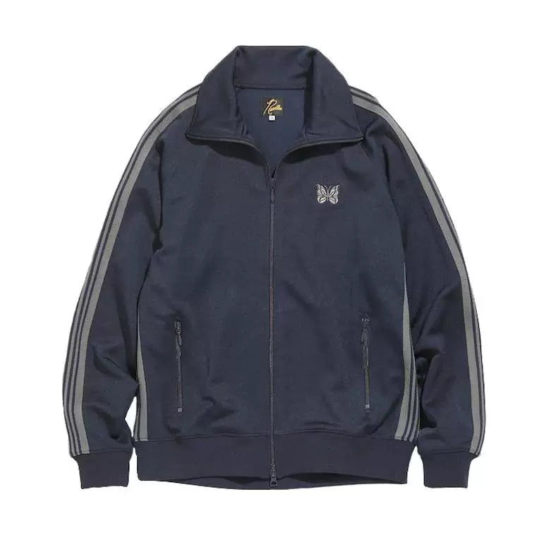 Needles Style Embroidered Butterfly Track Jacket - Dark Navy/Grey