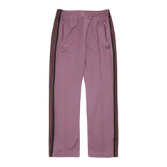 Needles Style Embroidered Butterfly Multi-Stripe Track Pants - Dusty Mauve/Dark