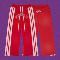Roughplay Arch Logo Track Sweatpants - Red