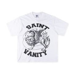 SAINT VANITY Vintage Winged Graphic Short-Sleeve T-Shirt - White