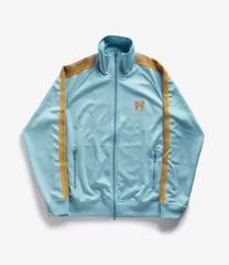Needles Style Embroidered Butterfly Track Jacket - Light Blue/Yellow