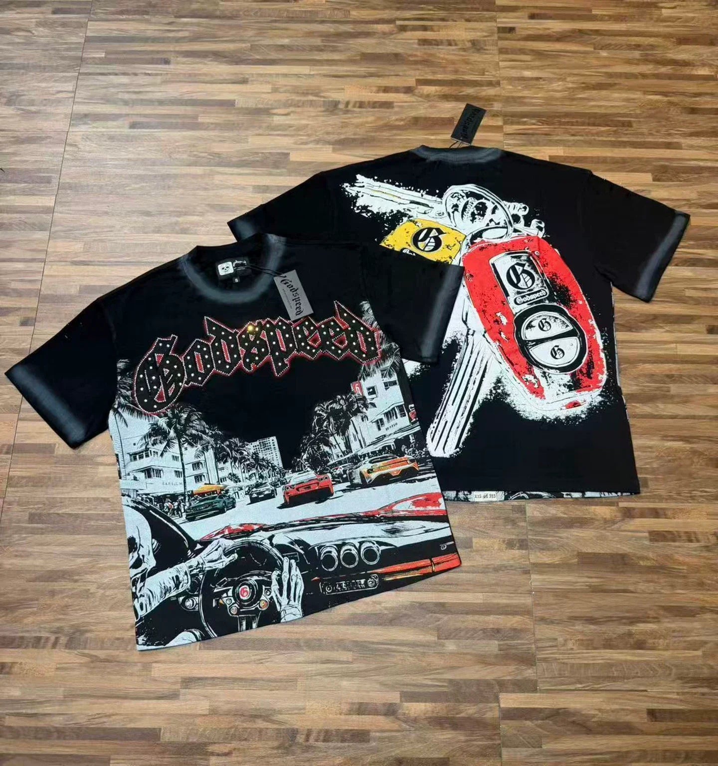 Godspeed Retro Racing Car Graphic T-Shirt – Black