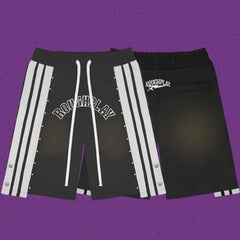 Roughplay Arch Logo Track Shorts - Black