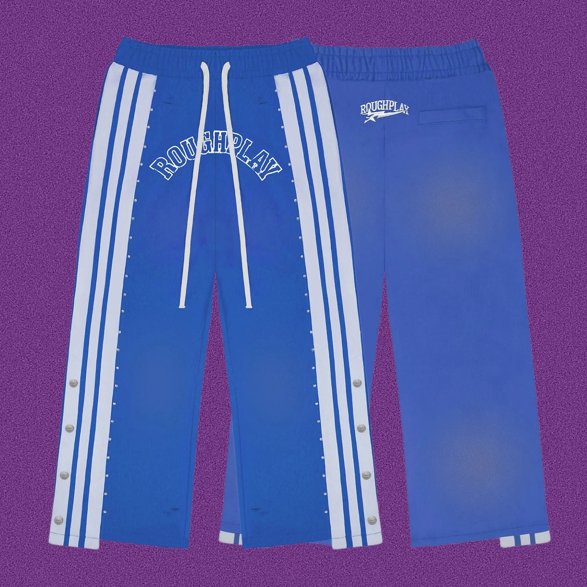 Roughplay Arch Logo Track Sweatpants - Royal Blue