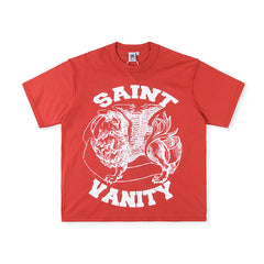 SAINT VANITY Vintage Winged Graphic Short-Sleeve T-Shirt - Red