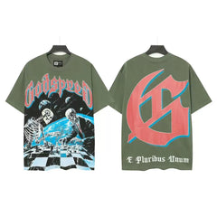 Godspeed Vintage Racing Graphic T-Shirt – Olive Green