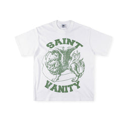 SAINT VANITY Winged Creature Graphic Short-Sleeve T-Shirt - White / Green