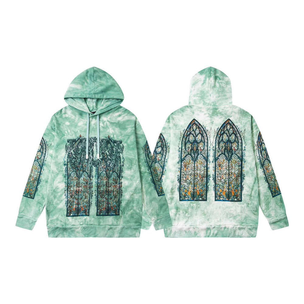 Who Decides War Mint Green Stained Glass Hoodie - Mint Green/Multi