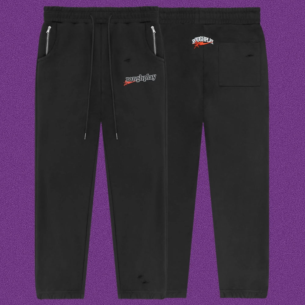 Roughplay Small Logo Track Sweatpants - Black