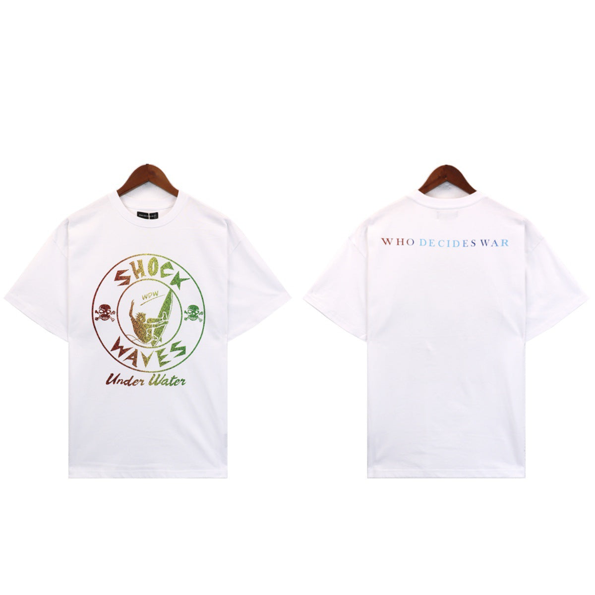 Who Decides War Shock Waves Graphic T-Shirt - White