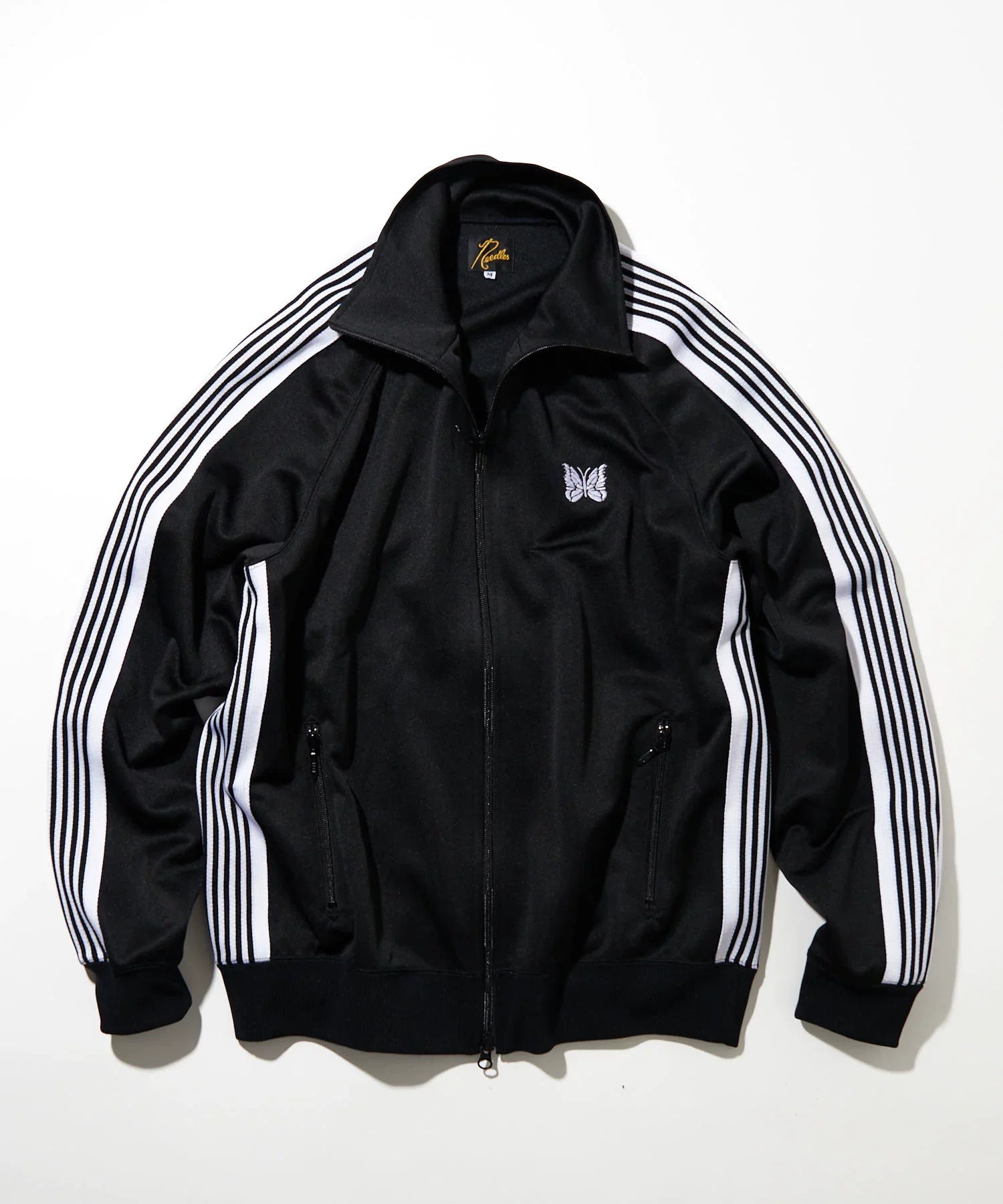Needles Style Embroidered Butterfly Track Jacket - Black/White