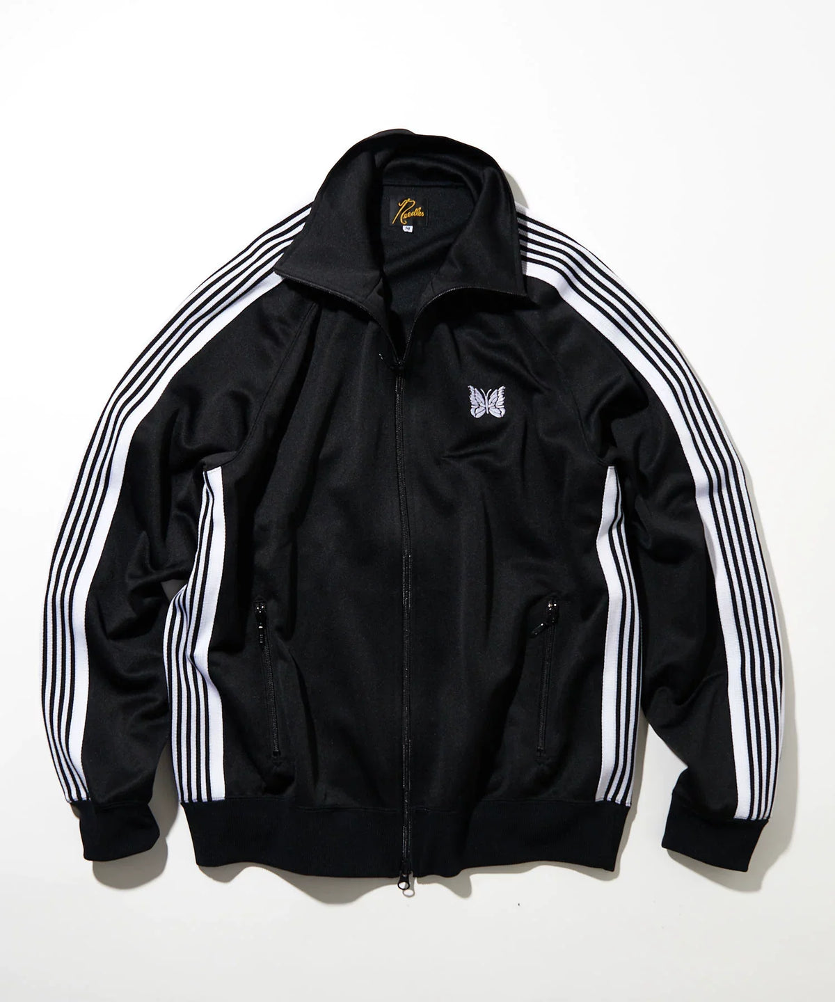 Needles Style Embroidered Butterfly Track Jacket - Black/White