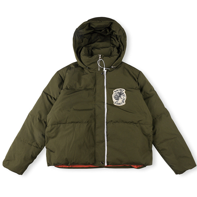 Saint Vanity Hooded Puffer Down Jacket - Olive Green
