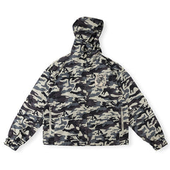 Saint Vanity Camouflage Zip Work Jacket - Grey/Black