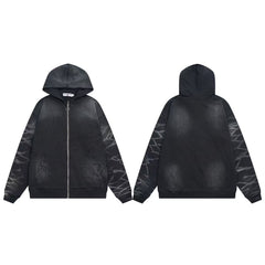 Vale Forever Vintage Wash All-Over Print Full-Zip Hoodie