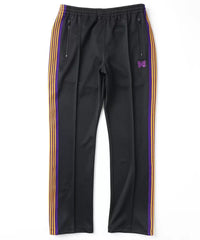 Needles Style Embroidered Butterfly Multi-Stripe Track Pants - Black/Yellow-Purple