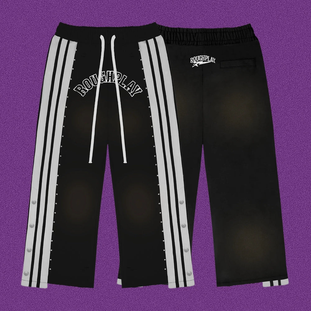 Roughplay Arch Logo Track Sweatpants - Black
