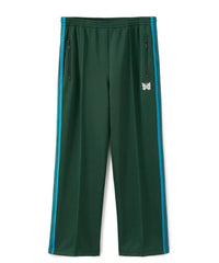 Needles Style Embroidered Butterfly Multi-Stripe Track Pants - Forest Green/Blue