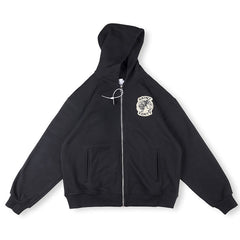 Saint Vanity Full-Zip Hooded Jacket - Black