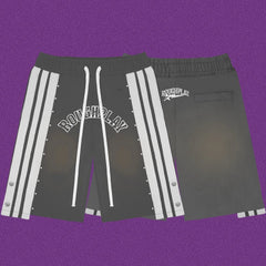 Roughplay Arch Logo Track Shorts - Dark Grey