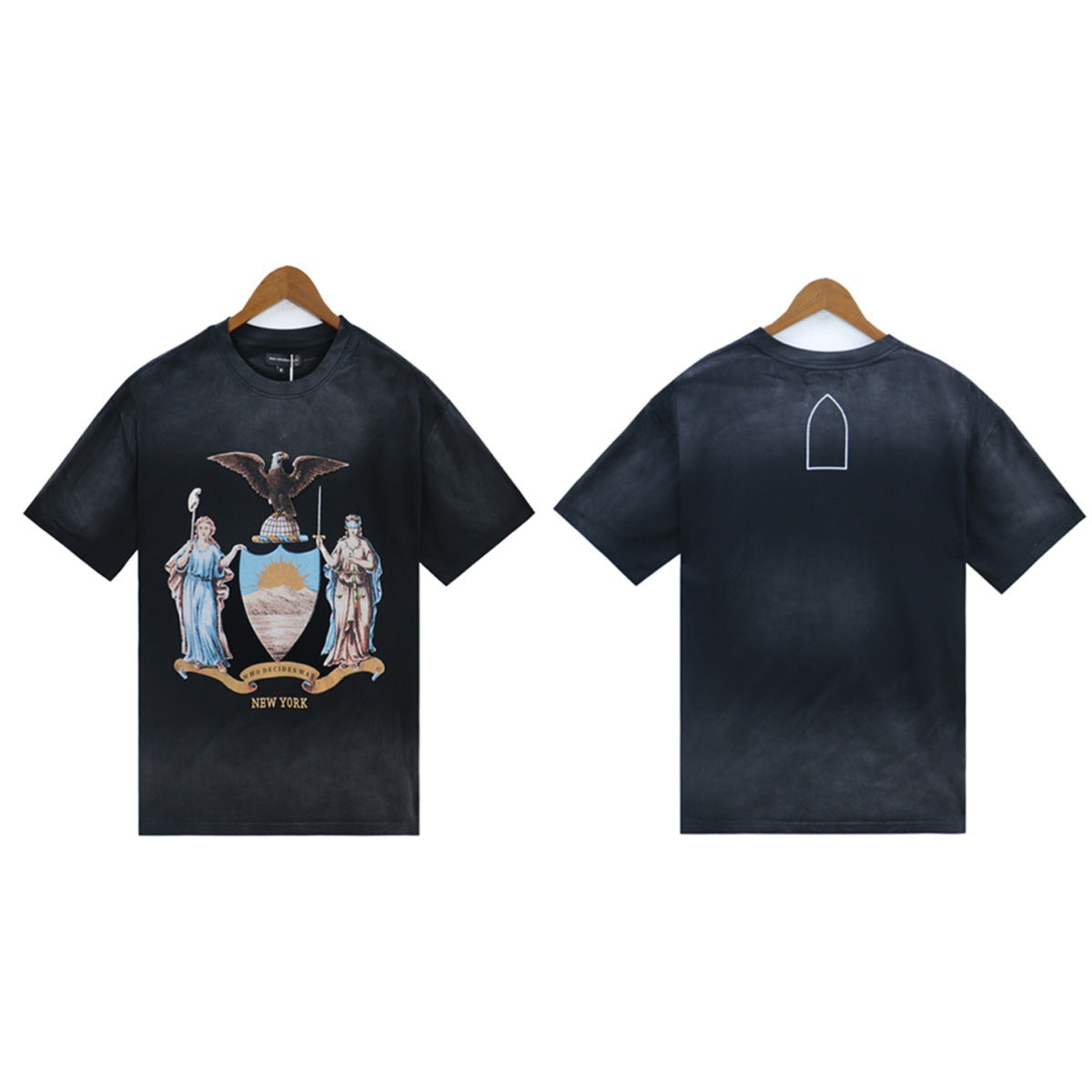 Who Decides War State Seal Graphic T-Shirt - Washed Black