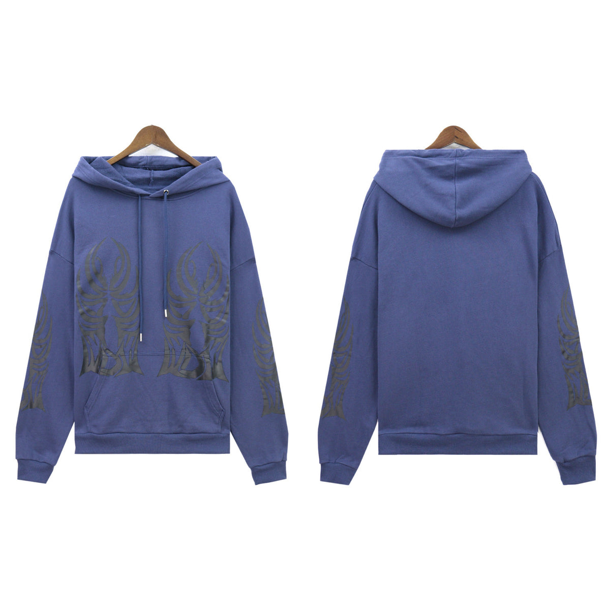Who Decides War Stained Glass Outline Hoodie - Blue/Purple