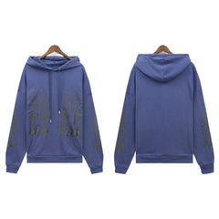 Who Decides War Stained Glass Outline Hoodie - Blue/Purple