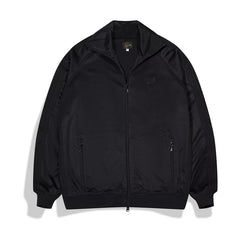 Needles Style Embroidered Butterfly Tonal Stripe Track Jacket - Black