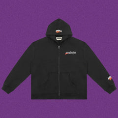 Roughplay Small Logo Full-Zip Hoodie - Black