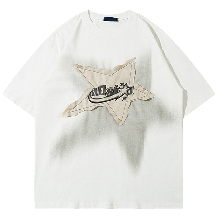 Oversized Techwear T Shirt Star