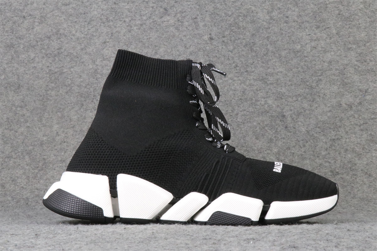 Balenciaga Speed 2.0 Lace-Up Sneaker 'Black White'