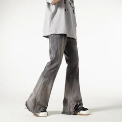 Y2K 2000S Vintage Grey Baggy Flared Jeans