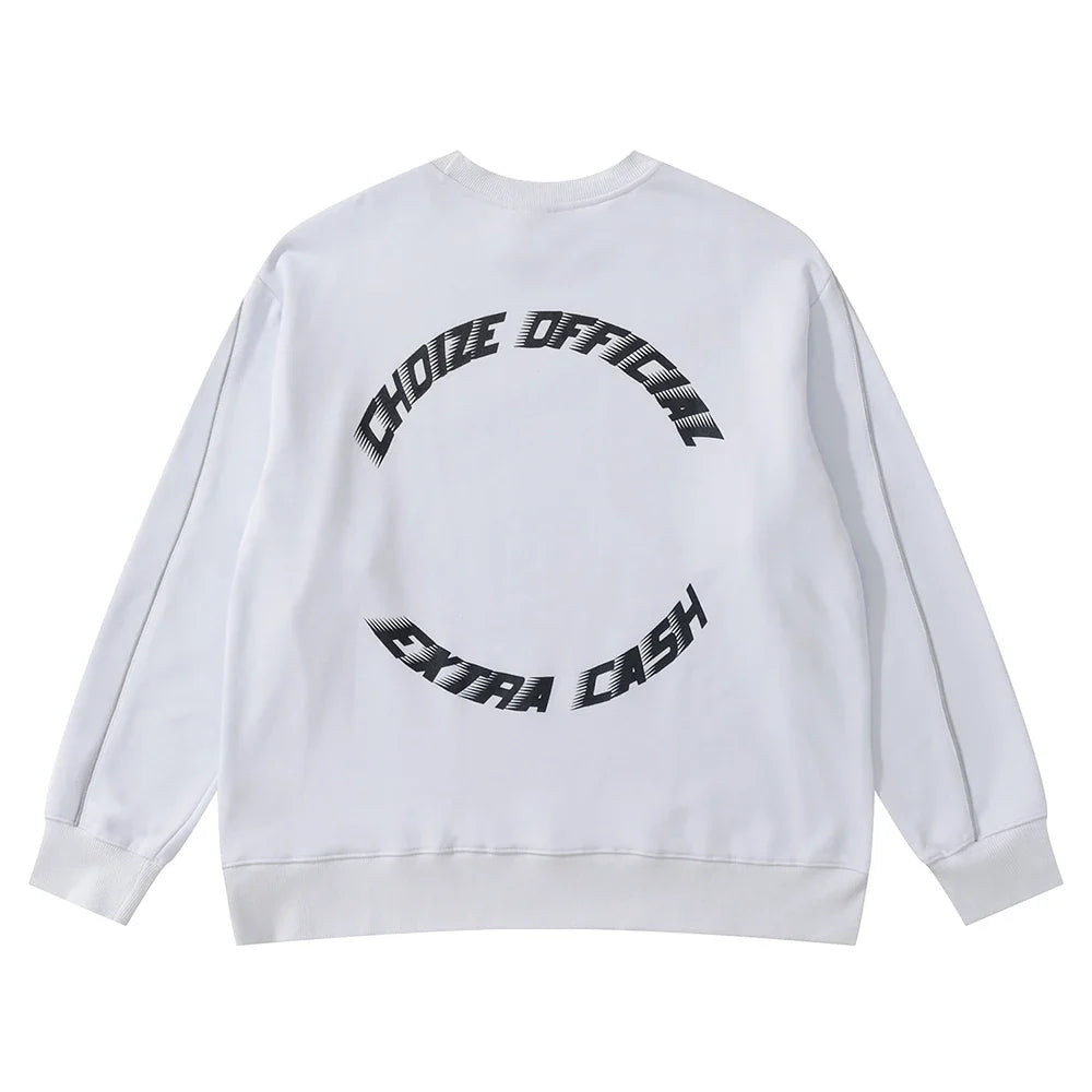 Y2K 3M Reflective Print Long Sleeve Top
