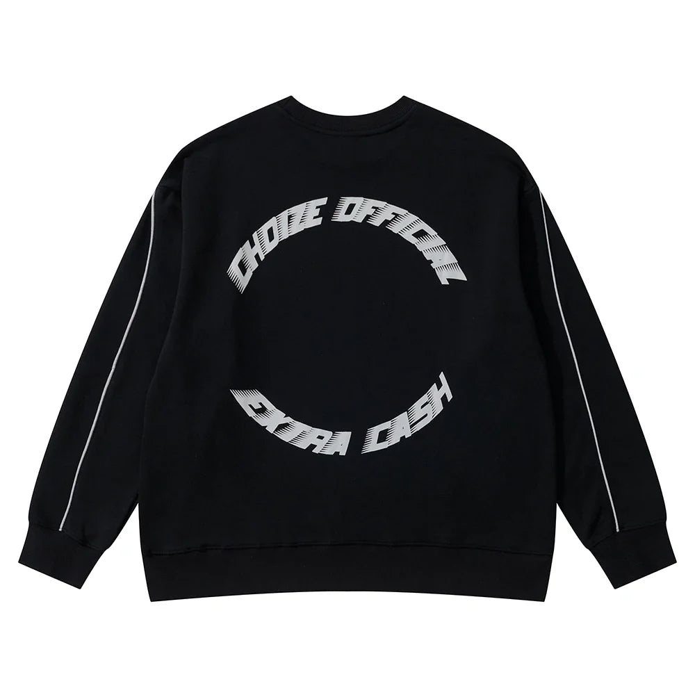 Y2K 3M Reflective Print Long Sleeve Top