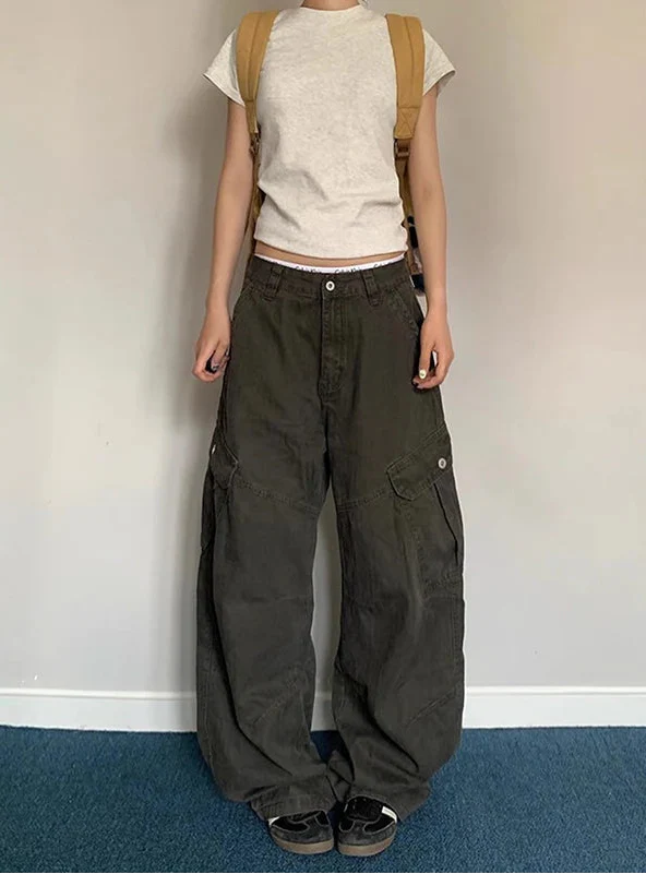 Y2K Baggy Cargo Boyfriend Fit Jeans