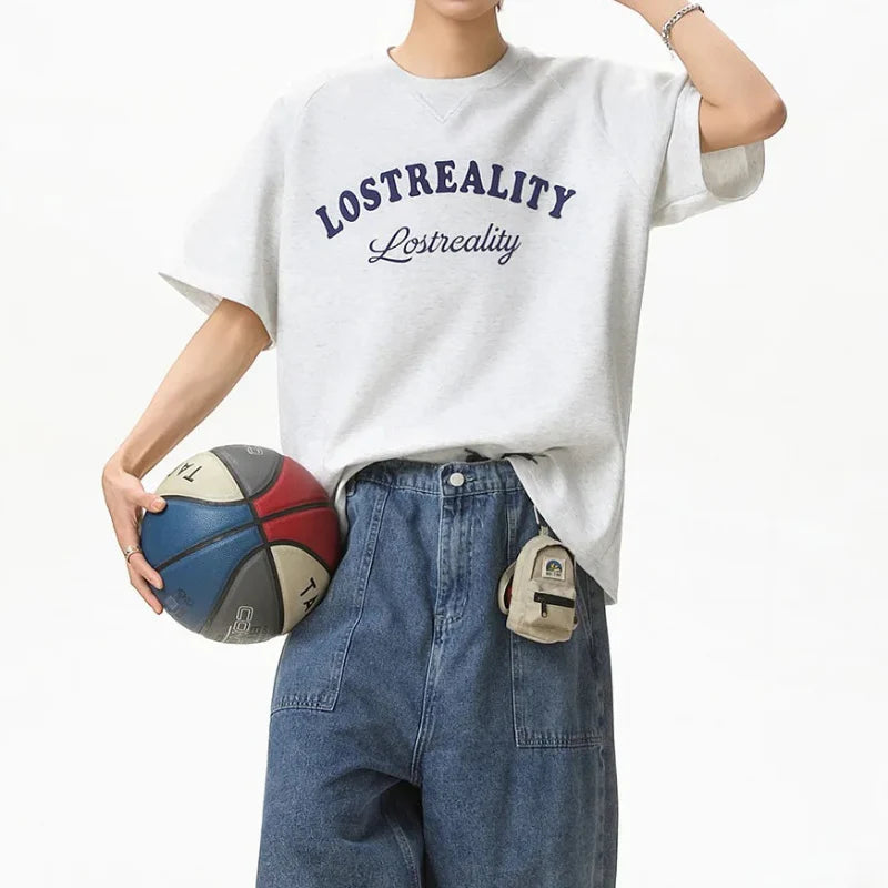 Y2K Baggy "Lost Reality" Graphic T Shirt