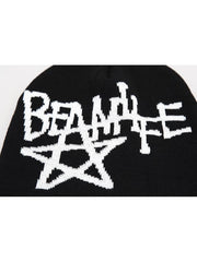 Y2K Beam Star Graphic Beanie