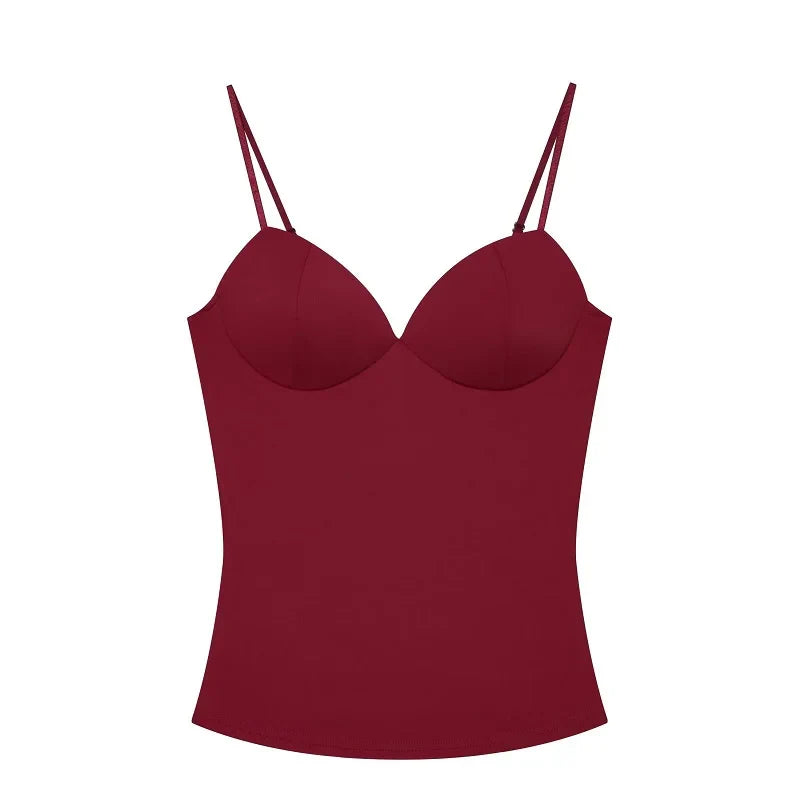Y2K Bodycon Backless Low Cut Crop Top