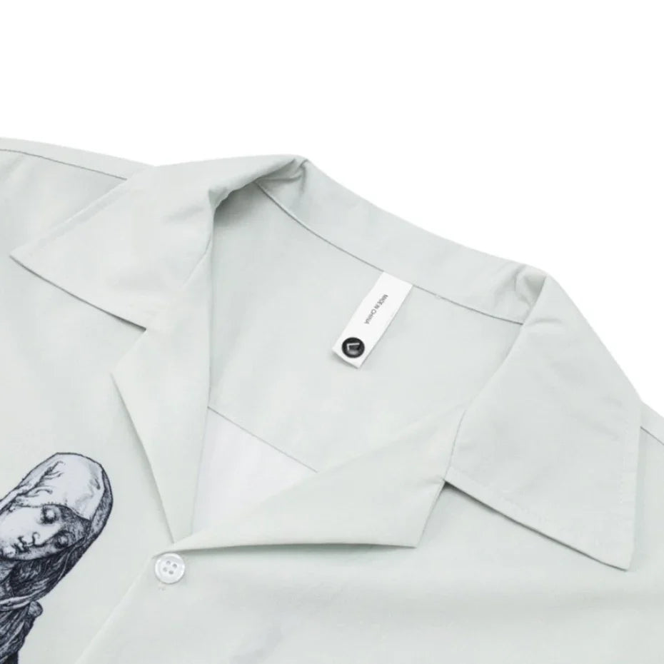 Y2K "Knights Realm" Short Sleeve Button Down Shirt