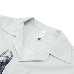 Y2K "Knights Realm" Short Sleeve Button Down Shirt