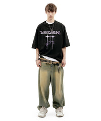 Y2K Line Graph Graphic T-Shirt