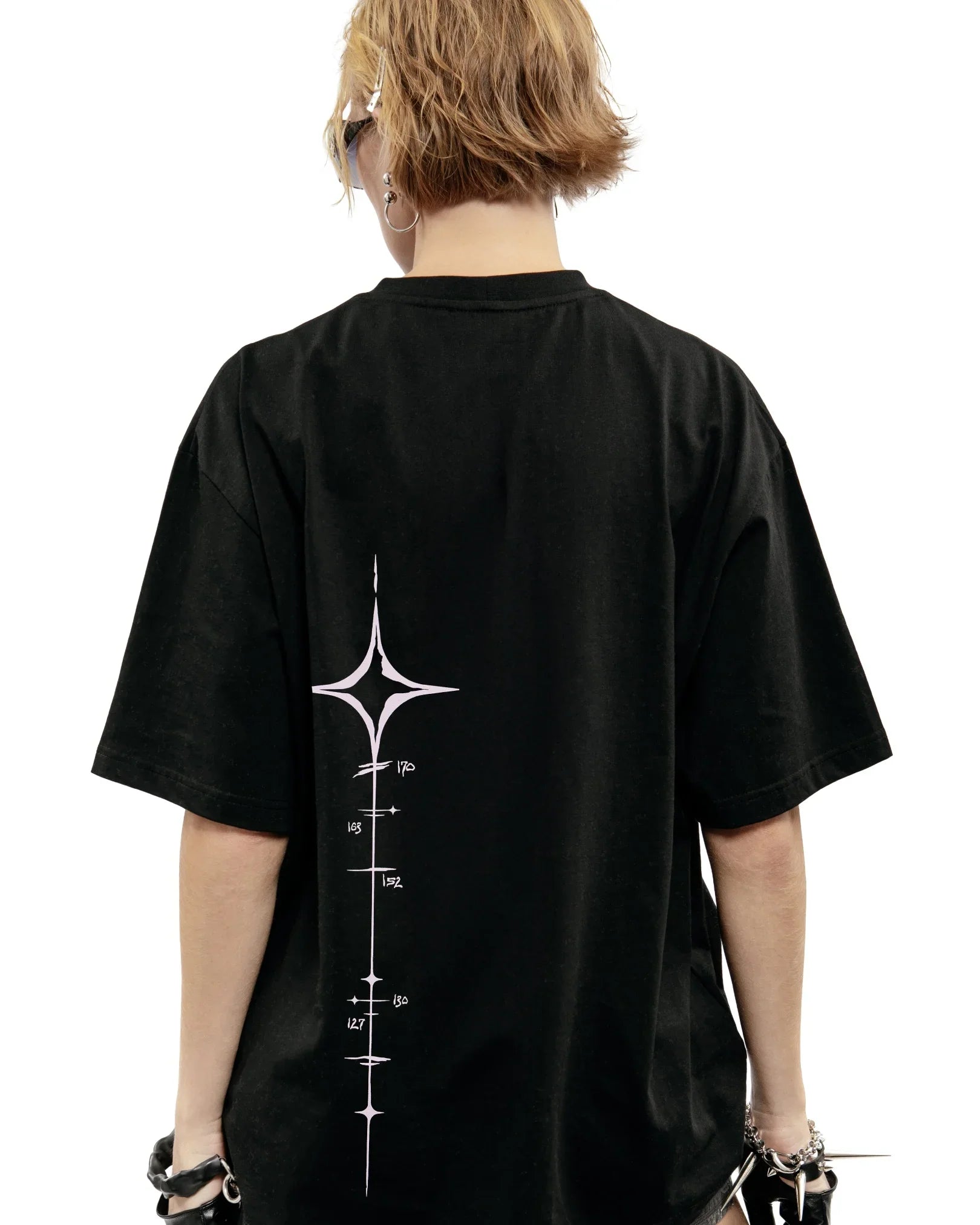 Y2K Line Graph Graphic T-Shirt