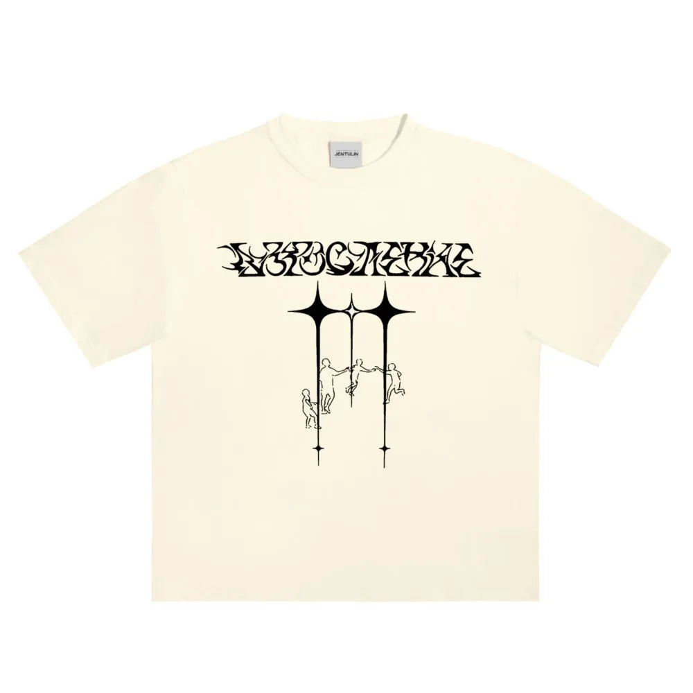 Y2K Line Graph Graphic T-Shirt