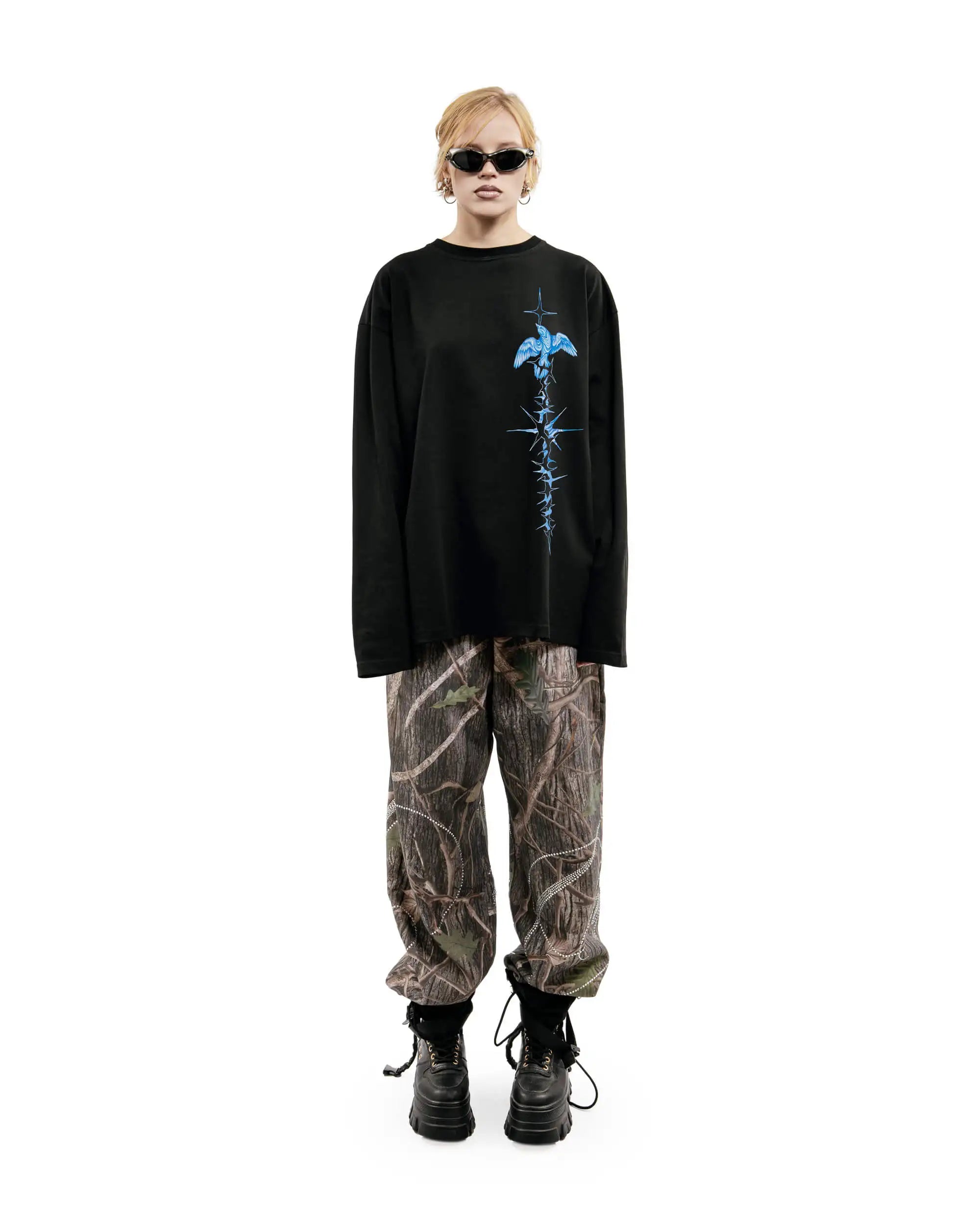Y2K Long Sleeve Holy Graphic Top T Shirt