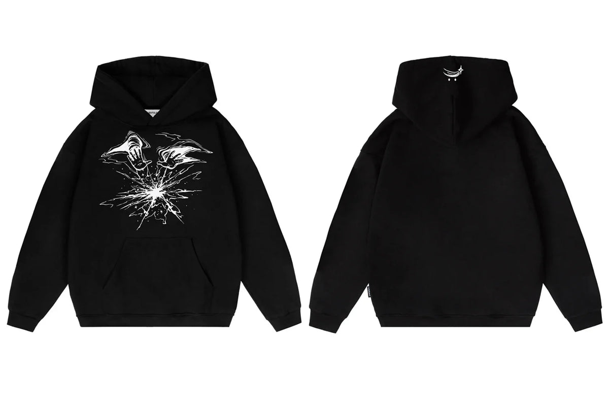 Y2K Omnipotent Power Print Graphic Hoodie